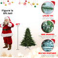 8Ft Christmas Tree Simulate Nature Advanced Materials Premium Hinged Spruce Artificial Douglas Firs Tree, Christmas Holiday Party Atmosphere Decoration Year Celebration Pe Pvc Xmas Tree Green