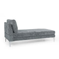 Chaise Lounge Grey Fabric