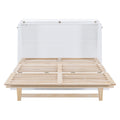 Queen Murphy Bed With Large Drawers,White Queen White Plywood