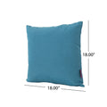 Lomita Square Pillow Set Of 2 Teal Fabric