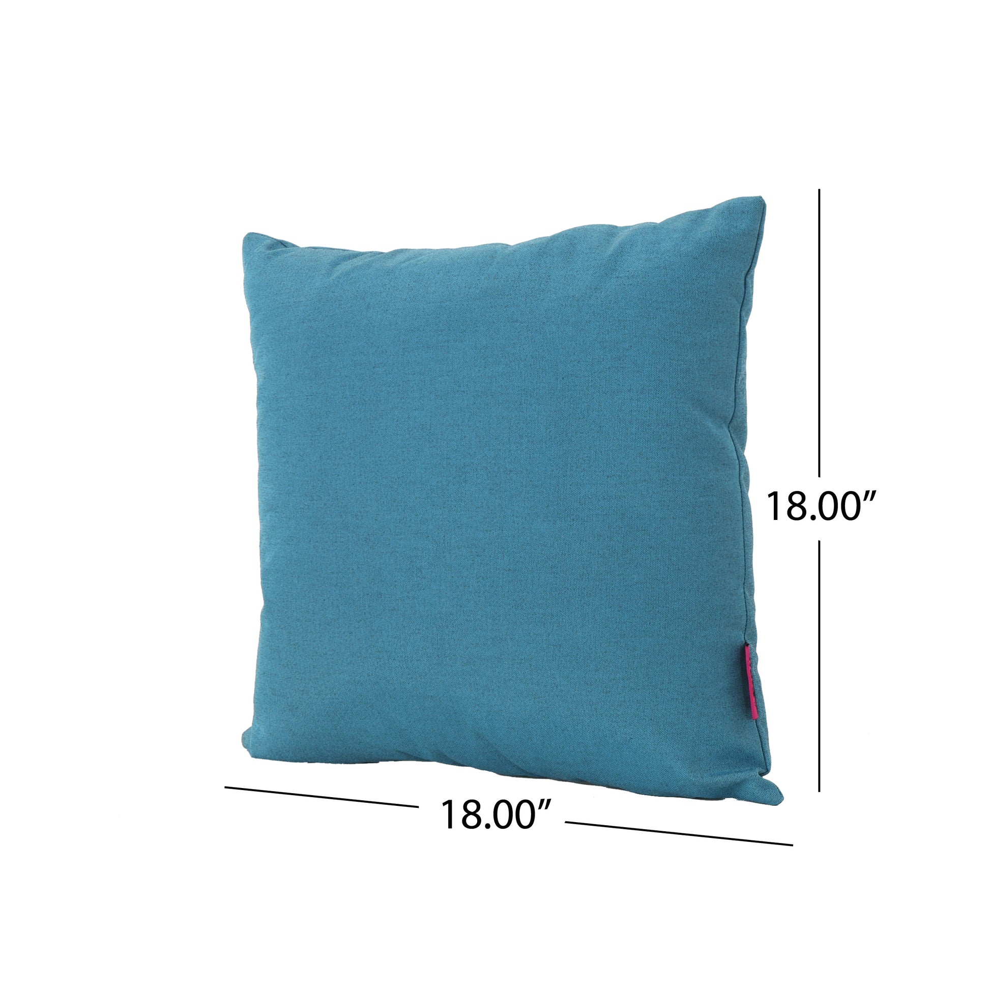 Lomita Square Pillow Set Of 2 Teal Fabric