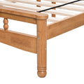 Queen Size Elegant Style Wooden Platform Bed Frame With Headboard,No Need Box Spring,Easy Assembly Queen Oak Rubber Wood