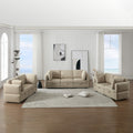 Living Room Furniture 7 Piece Set Including One 3 Seater Sofa And Two 2 Loveseatsadjustable Arms And Backs Comforty Sofas & Couches With Comfy Seat And Arm Cushions Beige Beige Polyester 7 Seat
