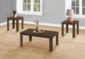 Table Set, 3Pcs Set, Coffee, End, Side, Accent, Living Room, Walnut Laminate, Transitional Walnut Particle Board