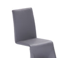 Fullyupholstered Metal Frame Dining Chair, Set Of 2, Gray Gray Fabric Metal