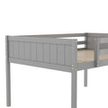 Full Size Wood Low Loft Bed With Ladder, Ladder Can Be Placed On The Left Or Right, Gray Old Sku:Gx000366Aae Box Spring Not Required Full Gray Wood Bedroom Solid Wood Mdf