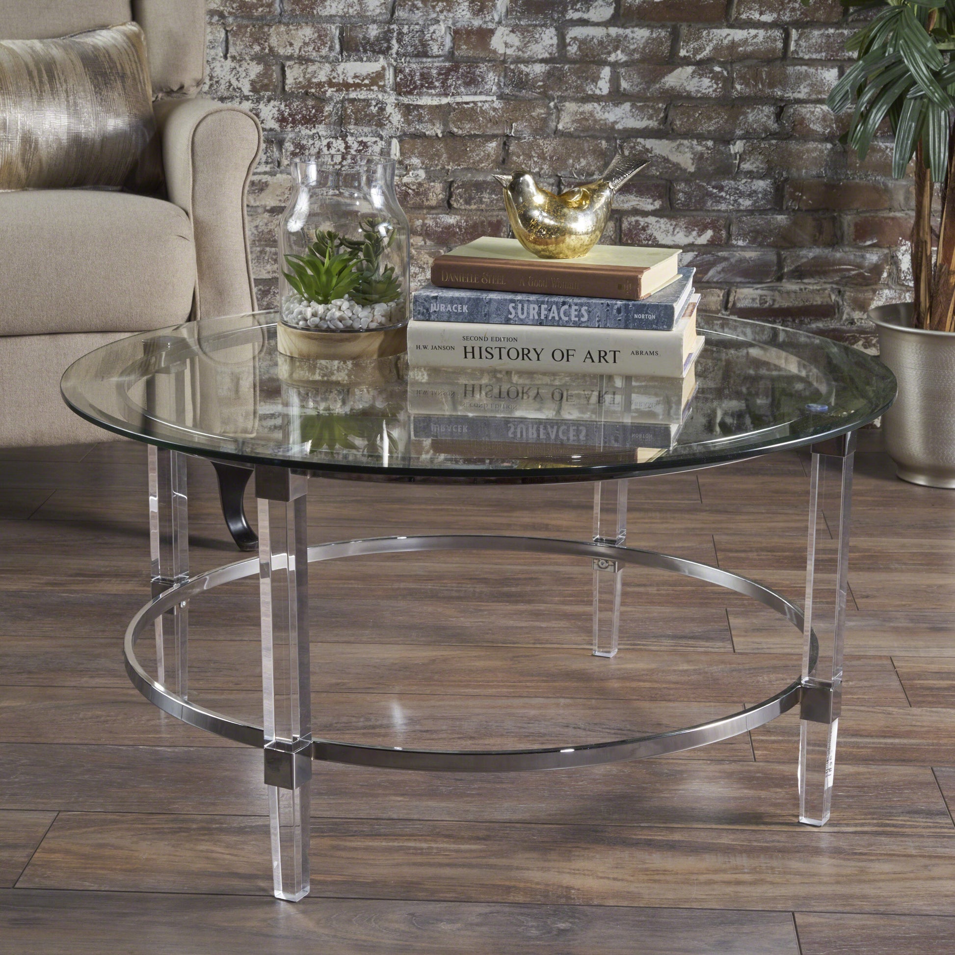 Round Coffee Table Clear Glass