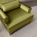 Mirod Elegant Circular Armrests, Ergonomic Lumbar Support, Vintage Roman Column Legs, Luxurious Large Size, Enhances Living Room Aesthetics, For Living Room,Bedroom And Study Green Velvet