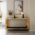 Console Table Tempered Black Glass Top Black Glass