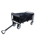 Collapsible Foldable Wagon Cart With Strapping System Beach Wagon Utility Cart Utility Wagon Grocery Cart For For Camping Shopping Sports Gardeing Fishing Supports 360Lbs All Terrain Wheels Black