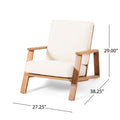 Paloma Club Chair Beige Acacia Wood