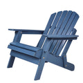 Oversize Wooden Outdoor Folding Adirondack Chair With Pre Assembled Backrest & Seatboard, Wood Patio Chair For Garden Backyard Porch Pool Deck Firepit No Adirondack Blue Garden & Outdoor Solid Wood