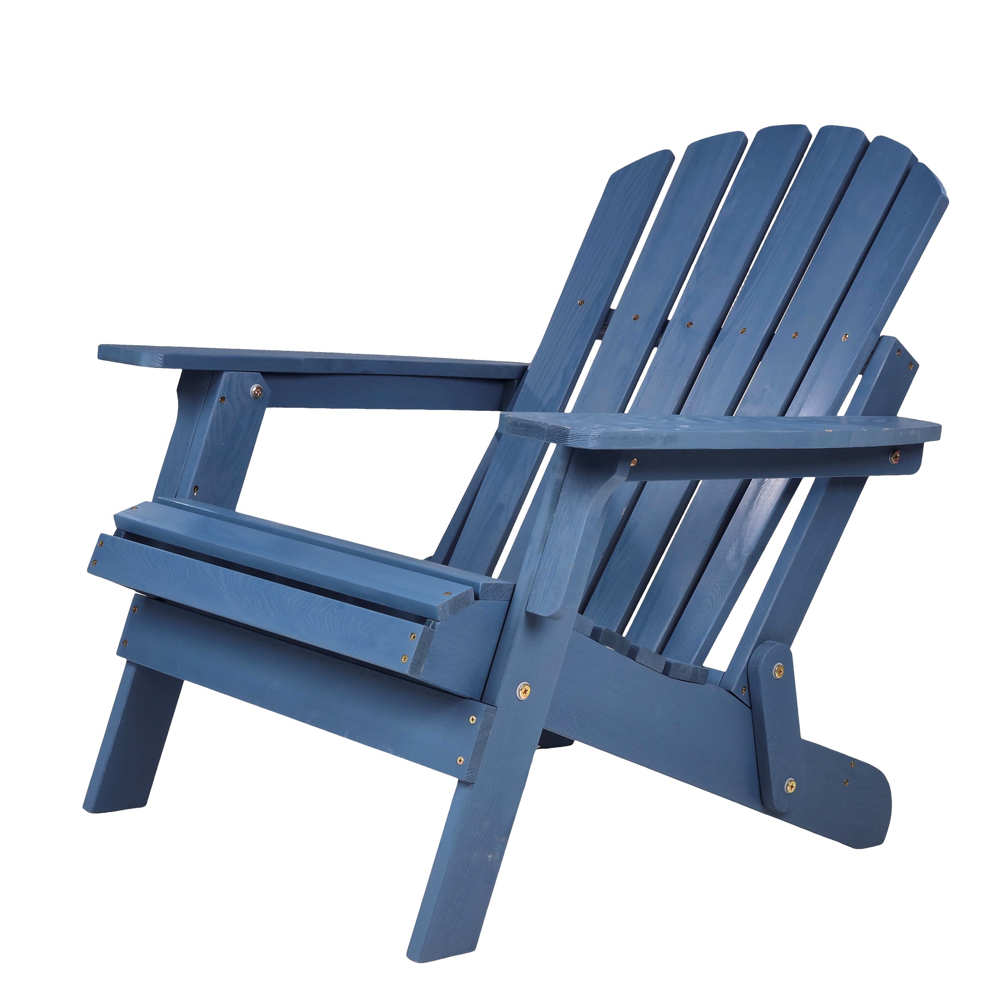 Oversize Wooden Outdoor Folding Adirondack Chair With Pre Assembled Backrest & Seatboard, Wood Patio Chair For Garden Backyard Porch Pool Deck Firepit No Adirondack Blue Garden & Outdoor Solid Wood