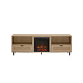 Coastal Rattan Door Tv Stand For Tvs Up To 10015 Coastal Oak Light Brown Mdf Mdf