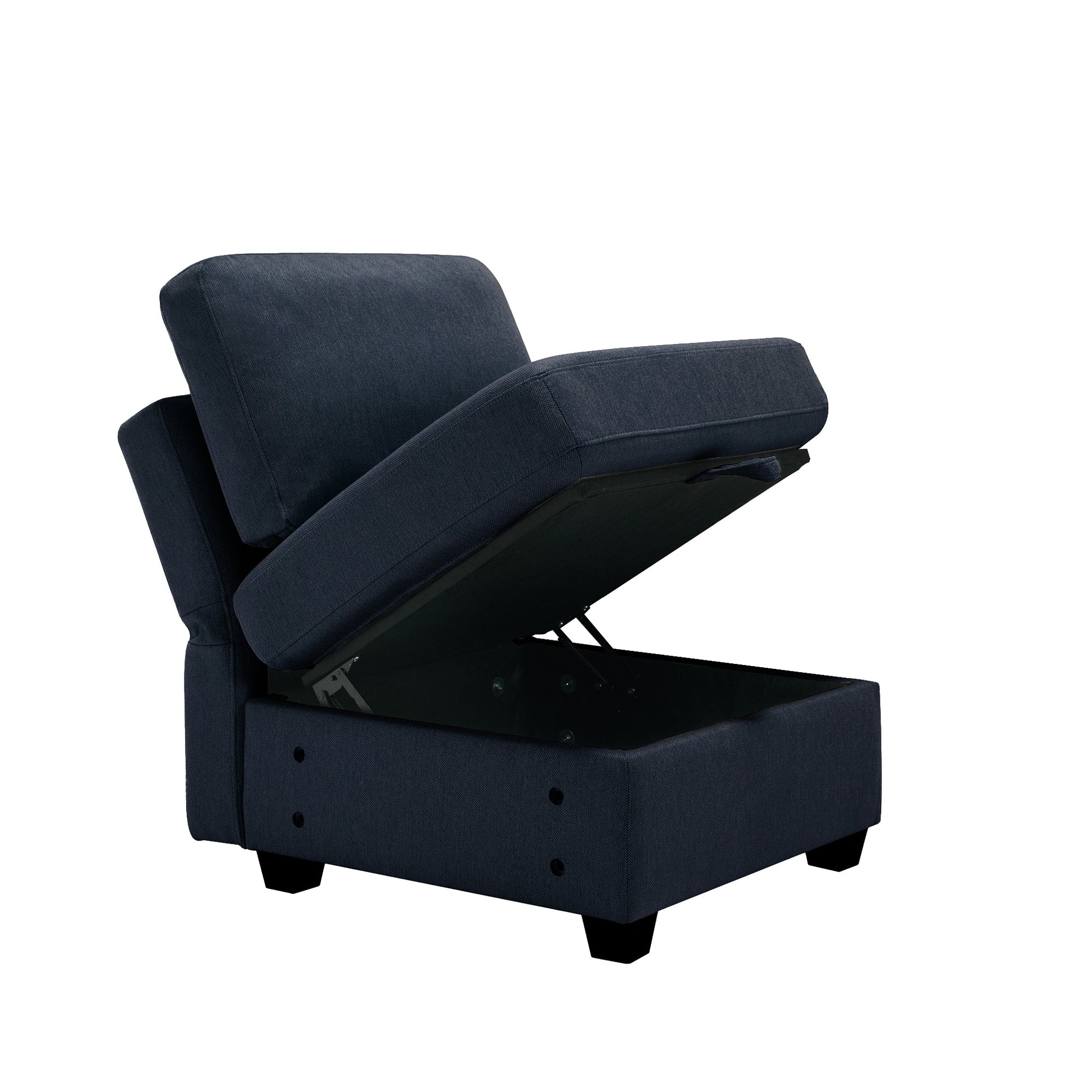 Living Room Sofa Set With 3 Seat Couch And 2 Seat Loveseat, Hidden Storage Under Seat, Soft Back Cushions And Arm Cushionsadjustable Arms And Backs Blue Blue Polyester 5 Seat