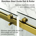 56 To 60'' W X 76'' H Frameless Shower Door, Double Sliding Shower Door With Premium 3 8'' 10Mm Thick Tempered Glass, Stainless Steel, Brushed Gold Brushed Gold Bathroom Modern Tempered Glass