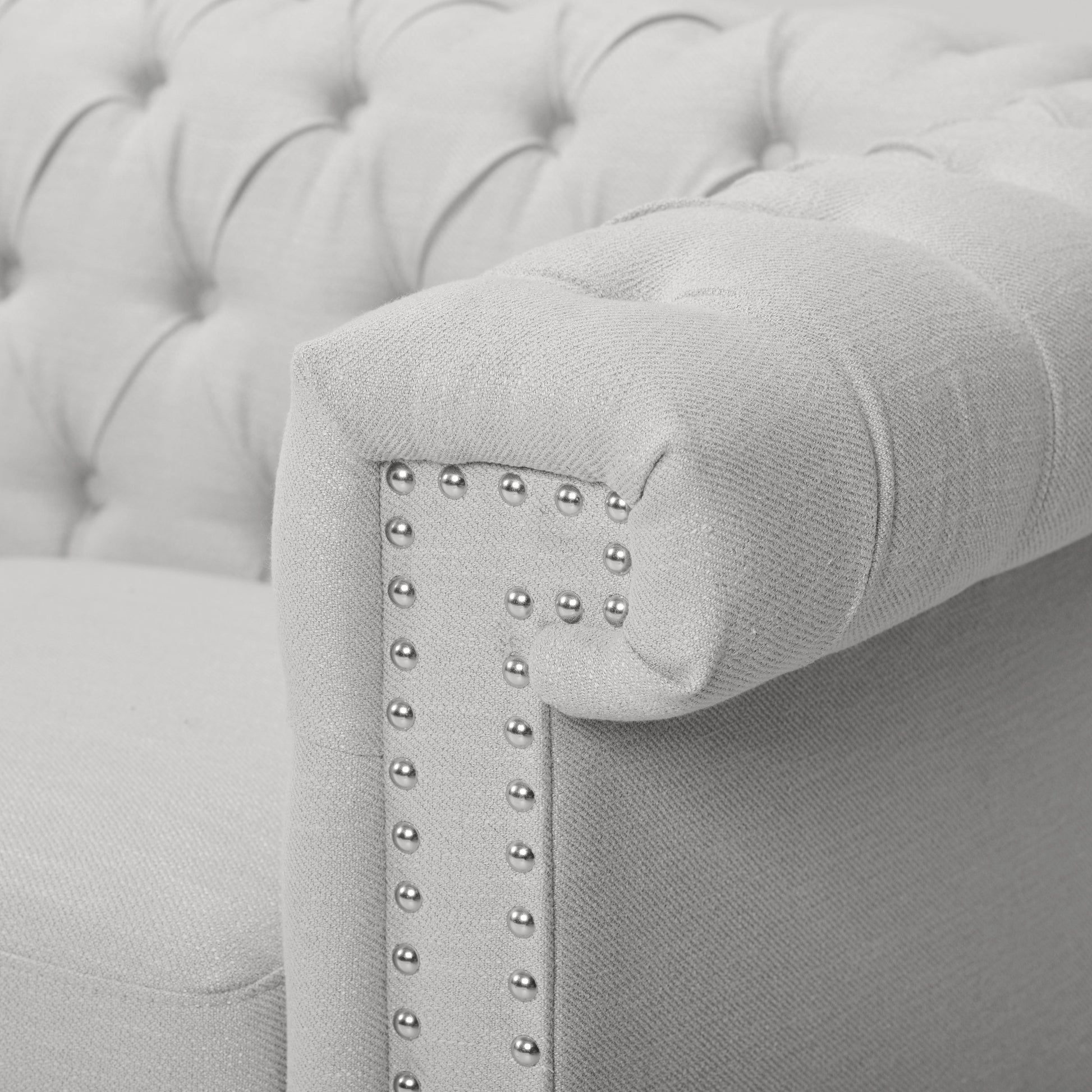 Sofa 3 Seater Grey Fabric