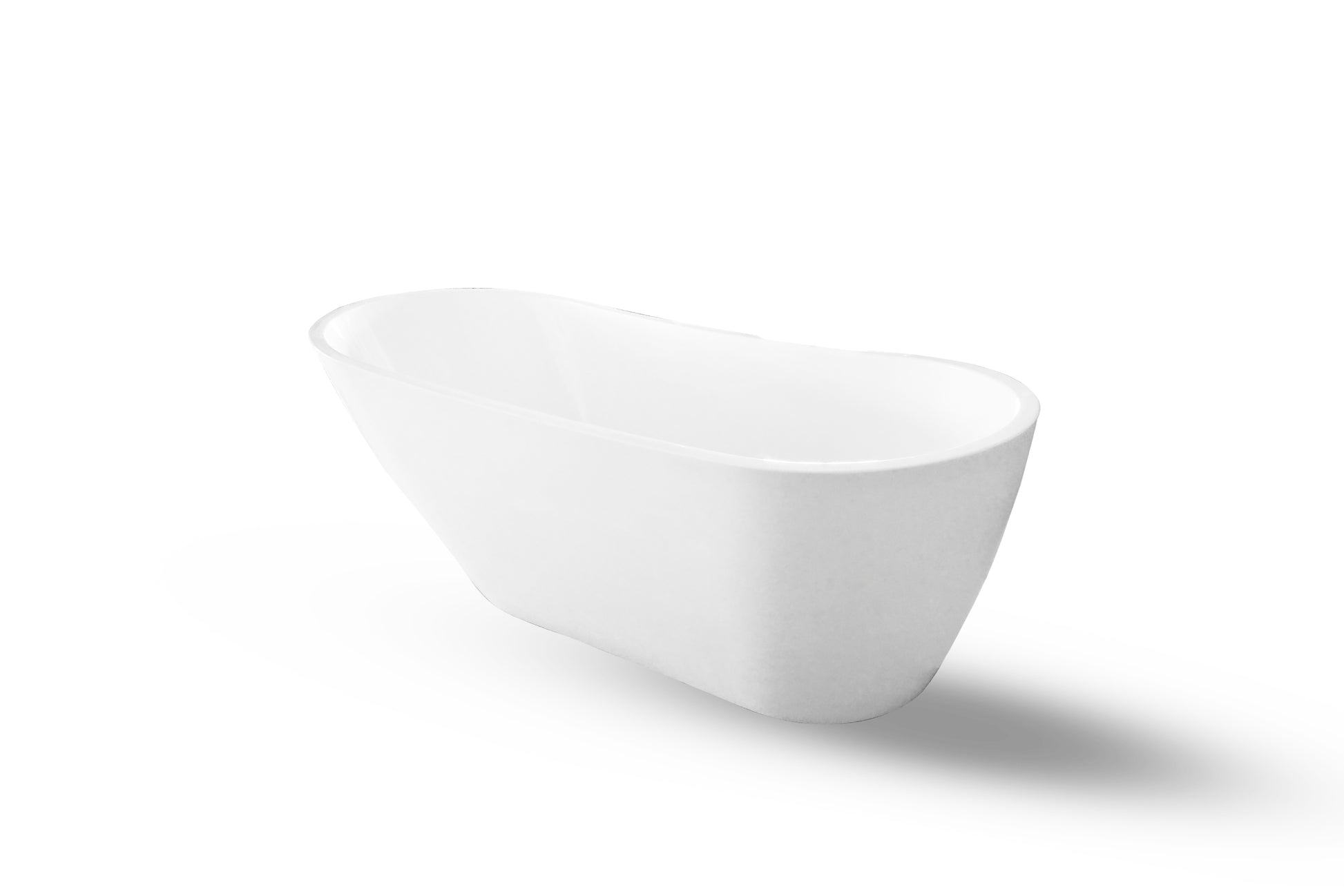 67" Acrylic Freestanding Slipper Bathtub: Gloss White Finish, Chrome Overflow & Pop Up Drain White Bathroom Freestanding Tubs Polished 61 69 In Contemporary Soaking Center Acrylic Acrylic