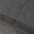 Hayes Armed Storage Bench Gray Fabric