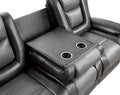 Modern Luxury Living Room Sofa Set 3Pc Reclining Sofa Loveseat Glider Reclining Chair Formal Furniture Premium Faux Leather Upholstery Comfortable Two Tone Gray Finish Dark Gray,Light Gray Faux Leather Wood Primary Living Space Luxury,Modern