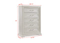 Beautiful Transitional Style 1Pc 5 Drawer Chest Storage Drawers White Cream Finish Wooden Home Bedroom Furniture Cream White Bedroom Transitional Wood