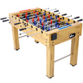 54 Inch Hurricane Foosball Table For Family Game Rooms With Light Cherry Finish, Analog Scoring And Free Accessories Brown Mdf Steel