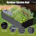 8X4X1.5 Ft Galvanized Raised Garden Bed, Outdoor Planter Garden Boxes Large Metal Planter Box For Gardening Vegetables Fruits Flowers,Gray Gray Garden & Outdoor Steel