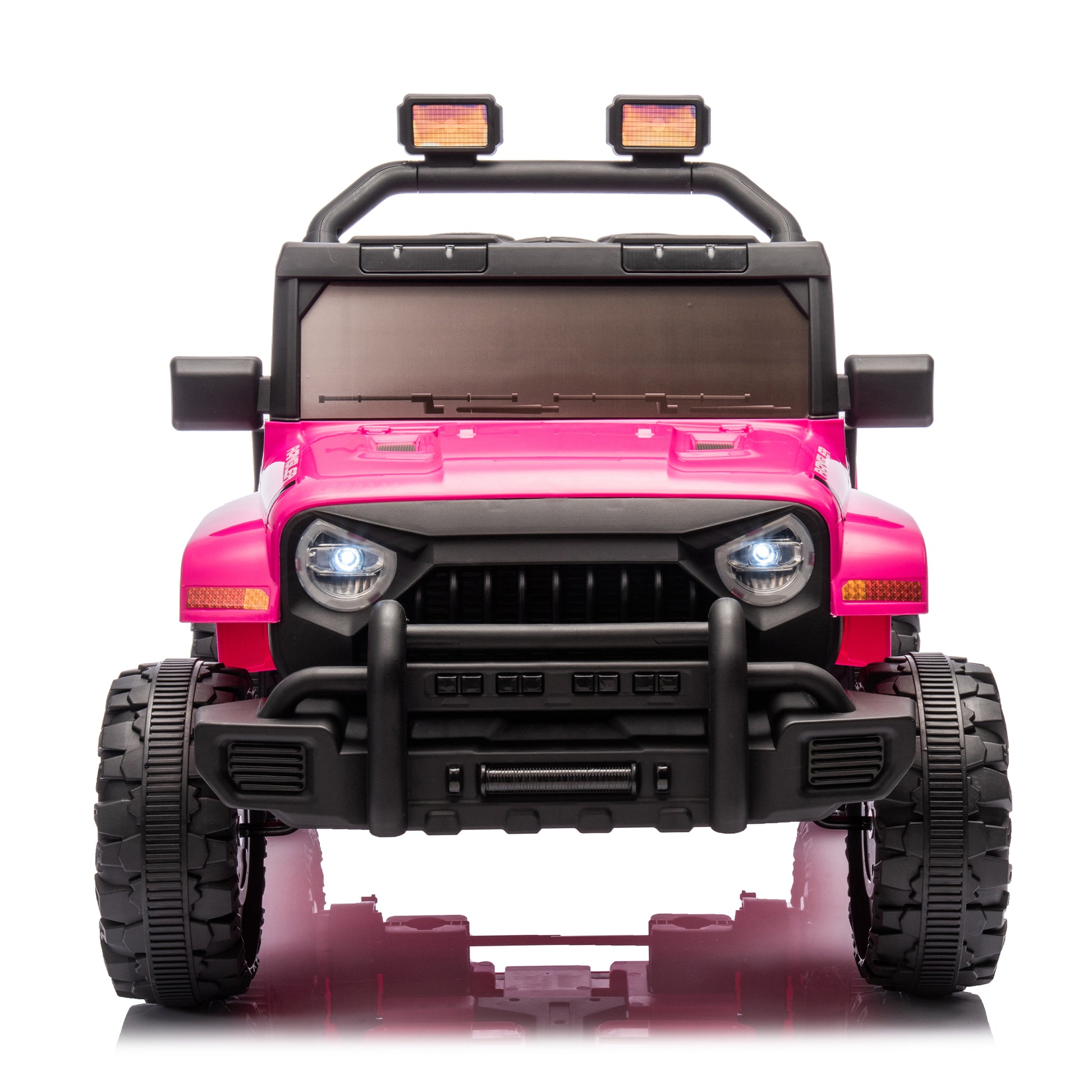 12V Kids Ride On Electric Car W Parents Control,Dual Drive, Four Wheel Suspension,With Music,Bluetooth,Mp3,Usb,With Headlights, Steering Wheel Quick Release,Slow Start For Kids Aged 3 4. Pink 50 99 Lbs Polypropylene