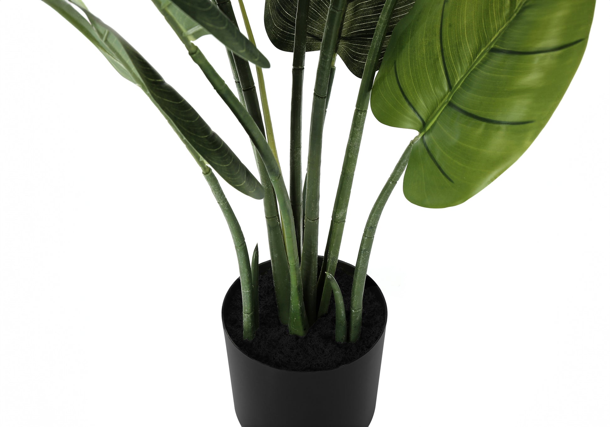 Artificial Plant, 37" Tall, Aureum Tree, Indoor, Faux, Fake, Floor, Greenery, Potted, Real Touch, Decorative, Green Leaves, Black Pot Green Foam Plastic