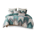 3 Piece Duvet Cover Mini Set King Multicolor Cotton