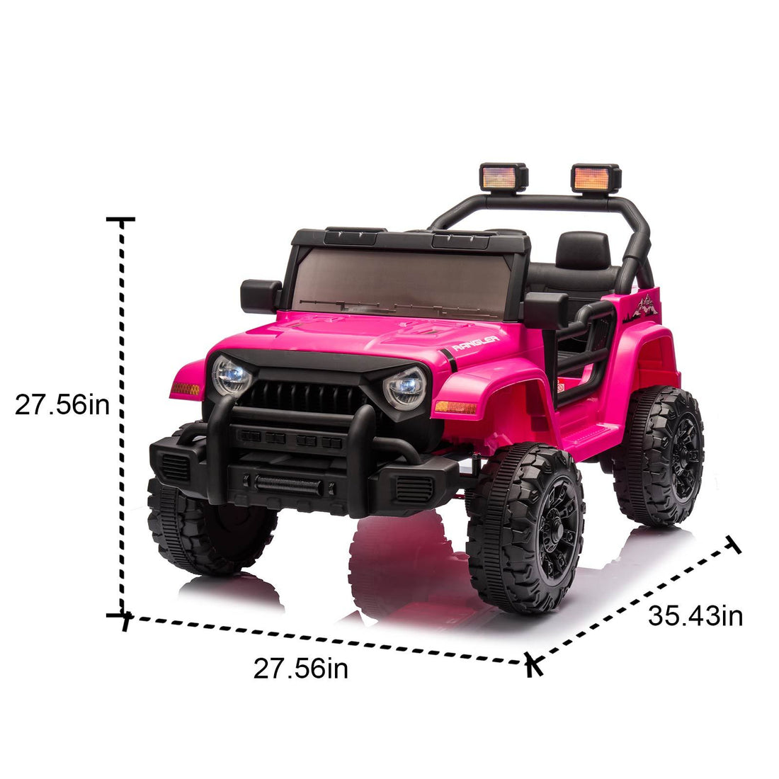 12V Kids Ride On Electric Car W Parents Control,Dual Drive, Four Wheel Suspension,With Music,Bluetooth,Mp3,Usb,With Headlights, Steering Wheel Quick Release,Slow Start For Kids Aged 3 4. Pink 50 99 Lbs Polypropylene