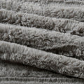 Fur Down Alternative Comforter Mini Set Queen Grey Faux Fur