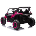 24V Two Seater Kids Ride On Utv W Parents Remote Control,Four Wheel Suspension,Slow Start,Large Wheel Design,Anti Collision Bar,Storage Space,Music,Usb,Bluetooth,Volume Control,Led Lights For Kids 3