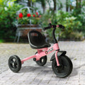 Qaba 3 Wheel Recreation Ride On Toddler Tricycle With Bell Indoor Outdoor, Pink Pink Plastic