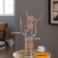 Aluminum Golden Rose Copper Silver Wire Bud Flower Bud Table Lamp For Living Room, Nightstand Bedside Table Lamp For Bedroom, Led Lamp Multicolor Aluminium