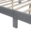 Full Size Storage Bed Velvet Upholstered Platform Bed With A Big Drawer Gray Old Sku:Wf296850Aae Full Gray Velvet
