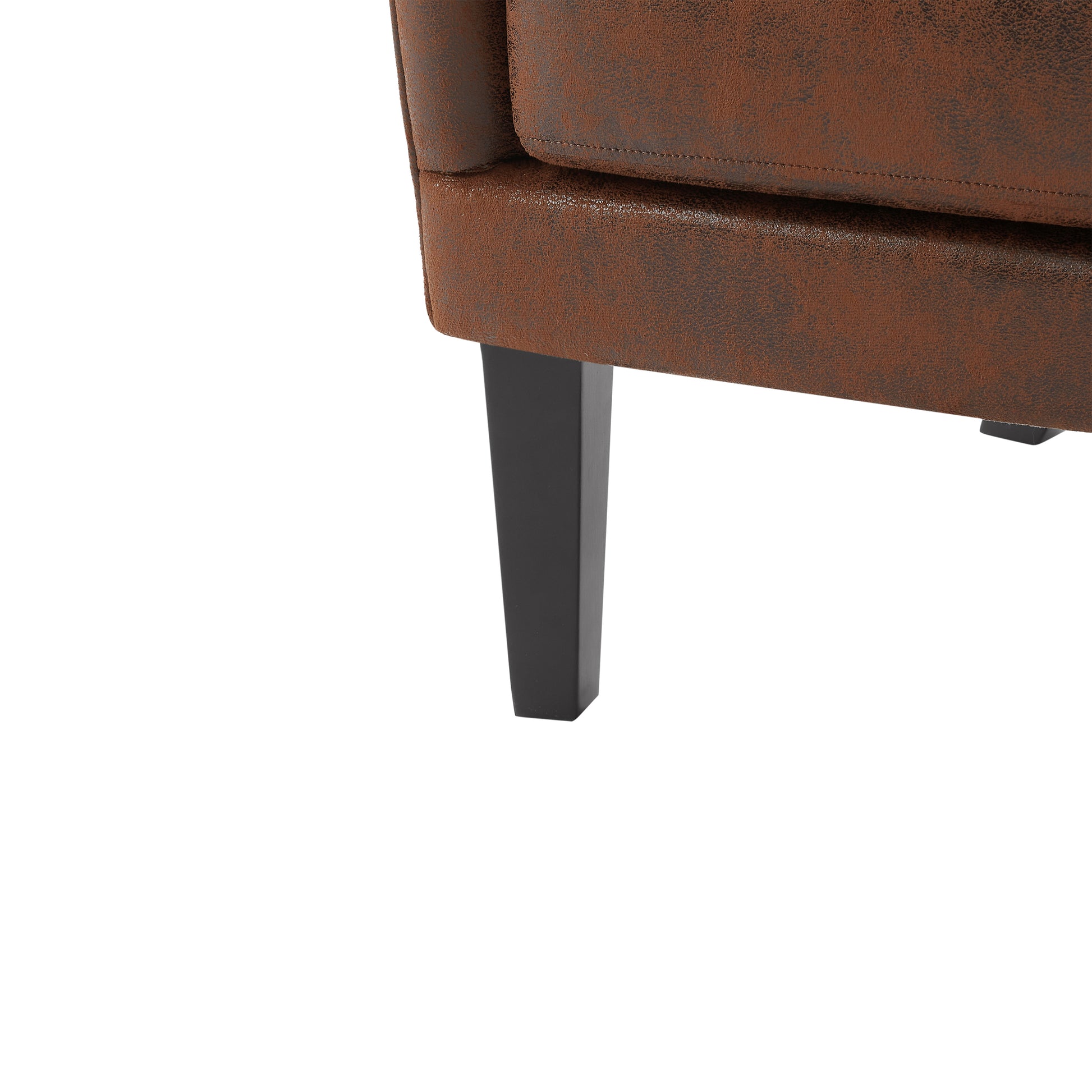 Hi Back Studded Chair,Arm Chair,Living Room, Study And Bedroom Brown Polyester