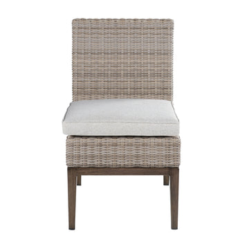 Marina Patio Side Chair Set Of 2 Brown Light Light Brown Wicker