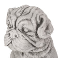 Dog Animals Weather Resistant Concrete Garden Statue Antique White Magnesium Oxide