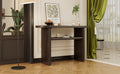Elegant Minimalist Console Table With Rounded Edges And Sturdy Shelf Design For Entryway, Living Room Espresso Espresso Solid Wood Mdf