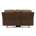 Plush Comfort Sofa Set 2Pc Brown Microfiber Upholstered Tufted Details Reclining Sofa Loveseat Plush Arms Modern Living Room Furniture Brown Microfiber Wood Primary Living Space Contemporary,Modern Pillow Top Arms Plywood,Solid Wood 5 Seat