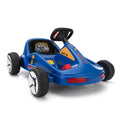 12V Kids Ride On Go Kart, Electric 4 Wheeler Car With Remote Control, Cushioned Seat, Led Lights, Mp3 Music, Bluetooth, Pedal Control, Battery Powered Vehicle For 3 8 Years Old, Blue Blue Polypropylene