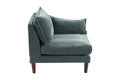 Modern Gorgeous Mineral Morgan Fabric 6Pcs Modular Sectional Set Armless Chairs One Arm Chair Ottoman U Shaped Couch Living Room Grayish Primary Living Space Cushion Back Classic,Contemporary,Modern