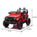 24V Two Seater Kids Ride On Electric Car W Parents Control,Seat Width 19.69In,400W Motor,Four Wheel Suspension,Light&Searchlight,Usb,Mp3,Bluetooth,Provide A Speed Of 1.86 4.35Mph For Kids Of 3 . Red