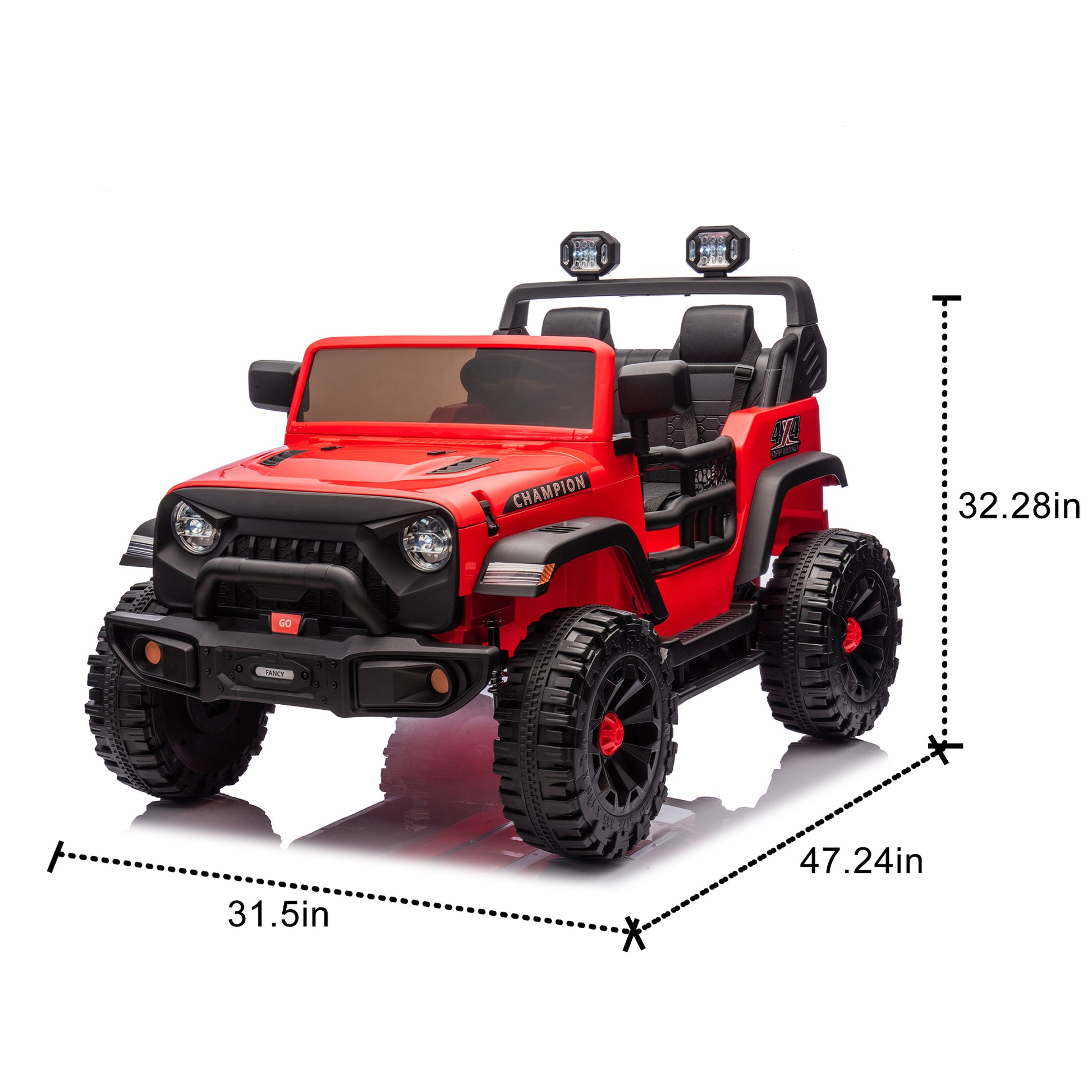 24V Two Seater Kids Ride On Electric Car W Parents Control,Seat Width 19.69In,400W Motor,Four Wheel Suspension,Light&Searchlight,Usb,Mp3,Bluetooth,Provide A Speed Of 1.86 4.35Mph For Kids Of 3 . Red