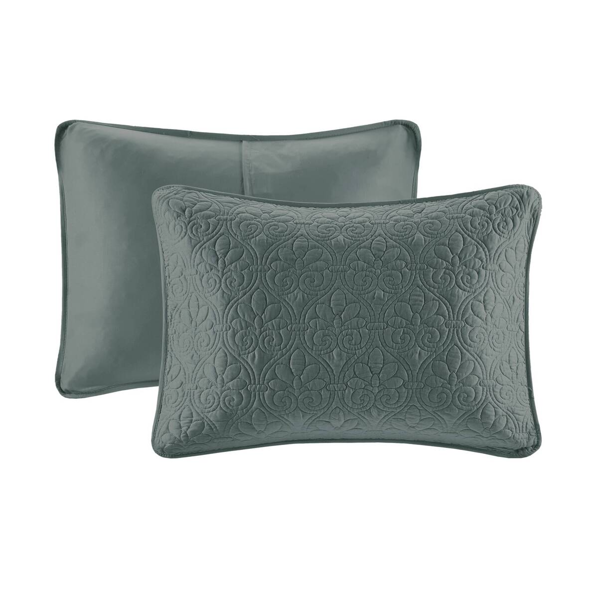 3 Piece Reversible Bedspread Set Balsam Green Queen Green Polyester