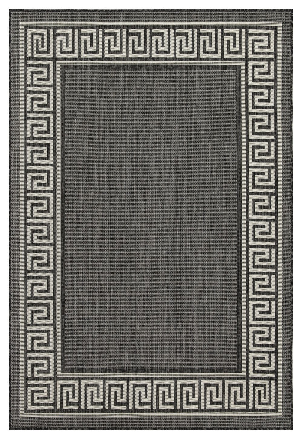 Sunshine Gc Har2002 Anthracite 7 Ft. 10 In. X 10 Ft. 3 In. Indoor Outdoor Area Rug Anthracite Polyester Polypropylene