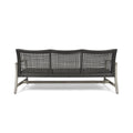 Hampton Wood Wicker 3 Seater Grey Metal & Wood