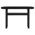 Elegant Minimalist Console Table With Rounded Edges And Sturdy Shelf Design For Entryway, Living Room Black Black Solid Wood Mdf