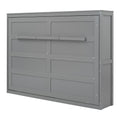 Queen Size Murphy Bed Wall Bed,Gray Queen Gray Plywood